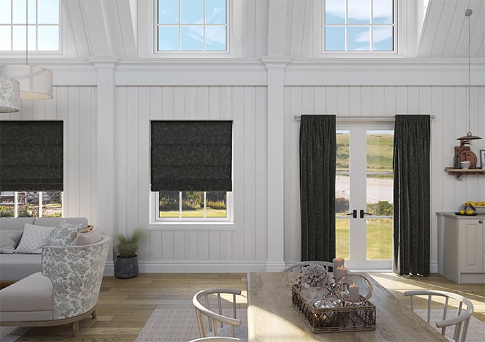 Oleander, Graphite - Twist&Fit Roman Blind - Image 9